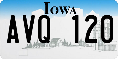 IA license plate AVQ120