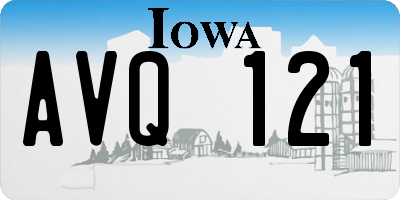 IA license plate AVQ121