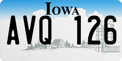 IA license plate AVQ126