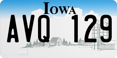 IA license plate AVQ129