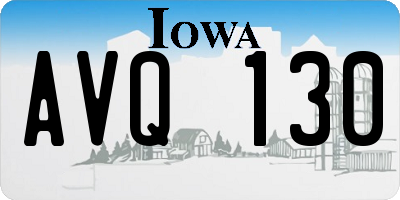 IA license plate AVQ130