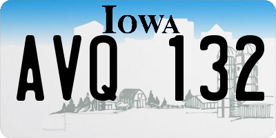 IA license plate AVQ132