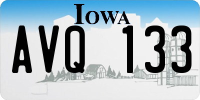 IA license plate AVQ133