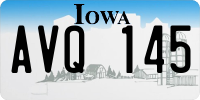 IA license plate AVQ145
