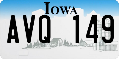 IA license plate AVQ149