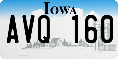 IA license plate AVQ160