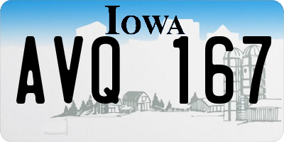 IA license plate AVQ167
