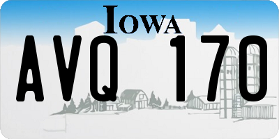 IA license plate AVQ170