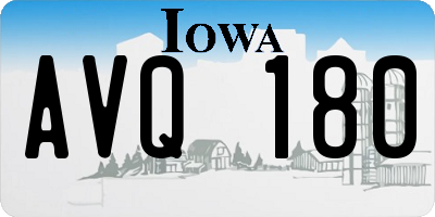IA license plate AVQ180