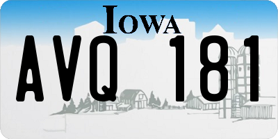 IA license plate AVQ181