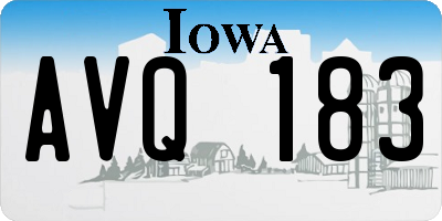 IA license plate AVQ183