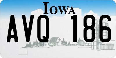 IA license plate AVQ186