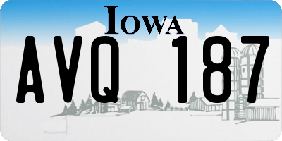IA license plate AVQ187