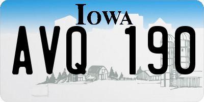 IA license plate AVQ190