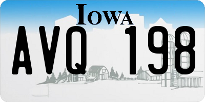 IA license plate AVQ198