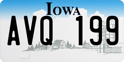 IA license plate AVQ199