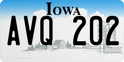 IA license plate AVQ202