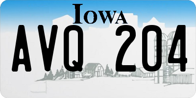 IA license plate AVQ204