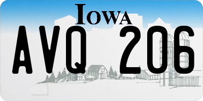 IA license plate AVQ206