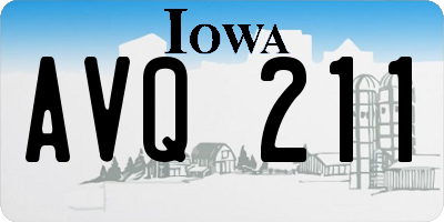 IA license plate AVQ211