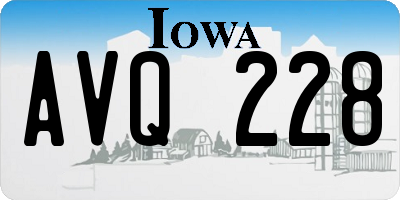 IA license plate AVQ228