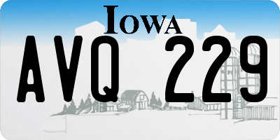 IA license plate AVQ229