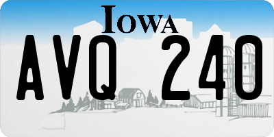 IA license plate AVQ240
