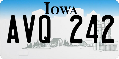 IA license plate AVQ242