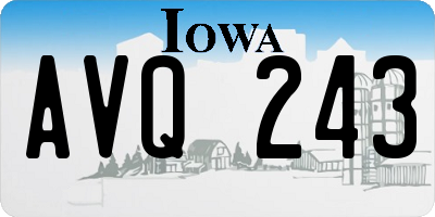 IA license plate AVQ243