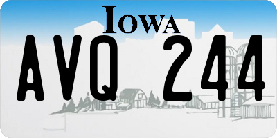 IA license plate AVQ244
