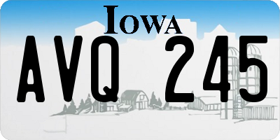 IA license plate AVQ245