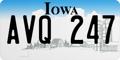 IA license plate AVQ247
