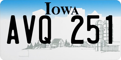 IA license plate AVQ251