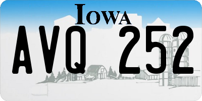 IA license plate AVQ252