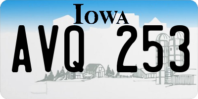 IA license plate AVQ253