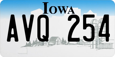 IA license plate AVQ254