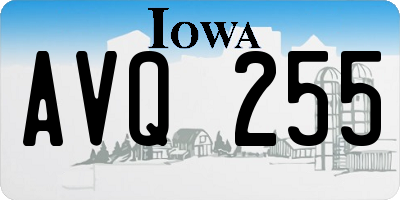 IA license plate AVQ255