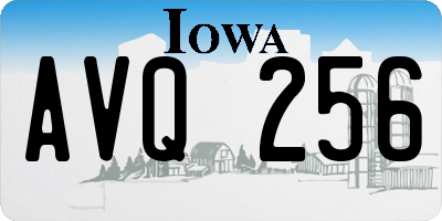 IA license plate AVQ256