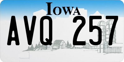 IA license plate AVQ257