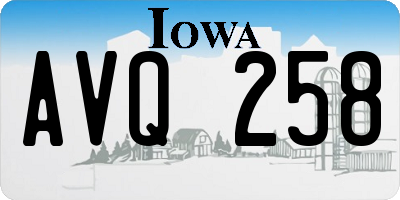 IA license plate AVQ258