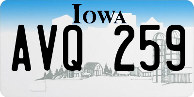 IA license plate AVQ259