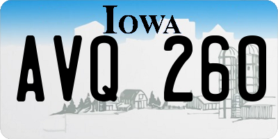 IA license plate AVQ260