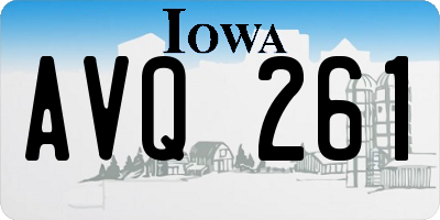 IA license plate AVQ261