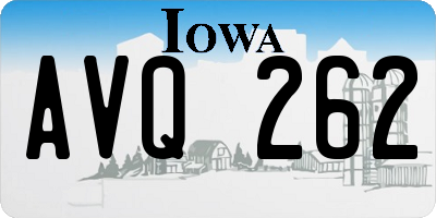 IA license plate AVQ262