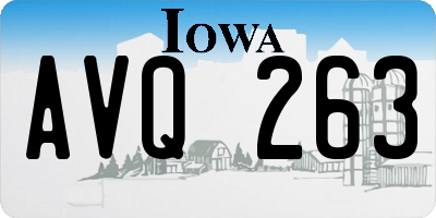 IA license plate AVQ263