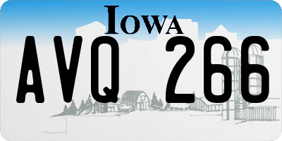 IA license plate AVQ266