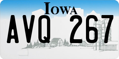 IA license plate AVQ267