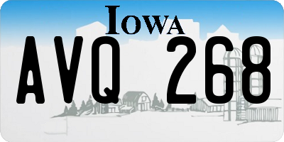 IA license plate AVQ268