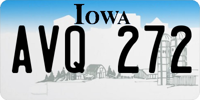 IA license plate AVQ272