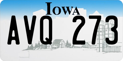 IA license plate AVQ273